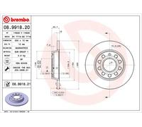 BREMBO 08.9918.21 Disco freno per AUDI,AUDI (FAW),SEAT,VW
