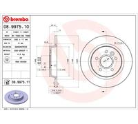 BREMBO 08.9975.11 Disco freno per FORD,VOLVO,VOLVO (CHANGAN)