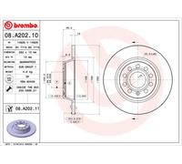 BREMBO disco freno 08.A202.11 pieno diametro 282 spessore 12 mm 5 fori