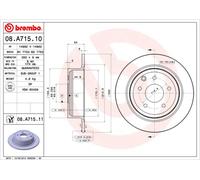 BREMBO disco freno 08.A715.11 pieno diametro 291,5 spessore 9 mm 5 fori