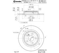 BREMBO disco freno 08.B348.41 pieno diametro 295 spessore 10 mm 5 fori