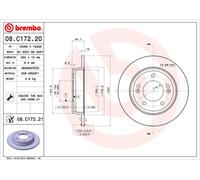 BREMBO 08.C172.20 Disco freno