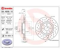 BREMBO disco freno 09.4939.1X ventilato diametro 284 spessore 22 mm 4 fori