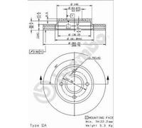 Brembo Disco freno 09.5707.14 – anteriore, ventilazione interna