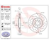 BREMBO disco freno 09.7010.2X ventilato diametro 288 spessore 25 mm 5 fori