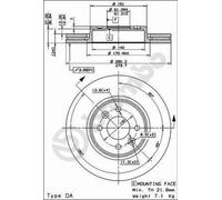Disco freno ventilazione interna 09.8137.21 BREMBO per RENAULT DACIA