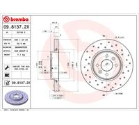 Disco freno BREMBO XTRA LINE BREMBO 09.8137.2X, 1 Pezzo