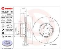 COPPIA DISCHI FRENO ANT BREMBO BMW 5 Touring 530 i 170KW 00>03 09896121