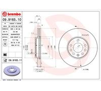 Brembo Disco freno 09.9165.11 (9916511) anteriore ventilato altamente carbonizzato 1 pezzo