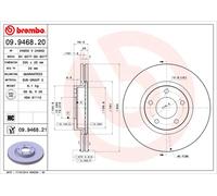 BREMBO 09.9468.21 Disco freno
