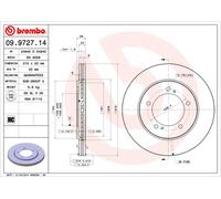 BREMBO disco freno 09.9727.14 ventilato diametro 310 spessore 22 mm 5 fori