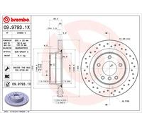 BREMBO disco freno 09.9793.1X ventilato diametro 300 spessore 20 mm 5 fori