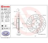 Brembo Disco freno 09.A047.11 anteriore ventilato con verniciatura UV – Set di 2