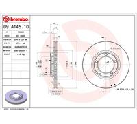 Brembo 09.A145.10 - Disco Freno (Set di 2) - Anteriore