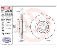 BREMBO disco freno 09.A598.11 ventilato diametro 320 spessore 30 mm 5 fori