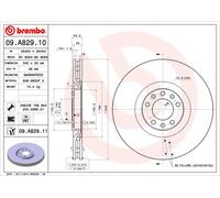 BREMBO disco freno 09.A829.11 ventilato diametro 340 spessore 30 mm 5 fori