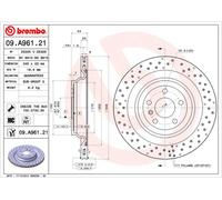 BREMBO disco freno 09.A961.21 ventilato diametro 345 spessore 22 mm 5 fori