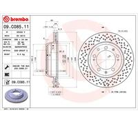 Brembo 09.C085.11 - Disco Freno con Verniciatura UV (Set di 2) - Posteriore