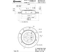 COPPIA DISCHI FRENO POST BREMBO MERCEDES-BENZ CLASSE GL 320 I 350 4x4 155KW 0...