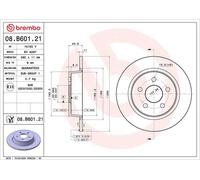 BREMBO 08.B601.21 Disco freno