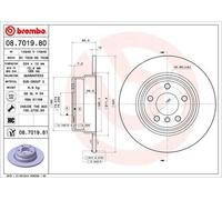 Disco freno BREMBO 8701981 posteriore, pieno, altamente carbonizzato, 1 Pezzo