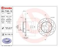 Disco freno BREMBO XTRA LINE BREMBO 08.7165.1X, 1 Pezzo