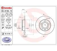 Coppia dischi freno - BREMBO 08.9136.10