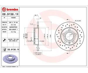 BREMBO Discofreno 08.9136.1X
