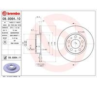 Brembo Disco freno 08.9364.11 pieno per Alfa Romeo 159 e 159 Sportwagon 2x
