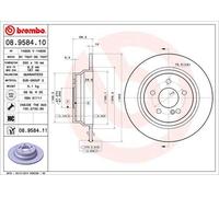 Disco freno BREMBO 8958411 posteriore, pieno, altamente carbonizzato, 1 Pezzo