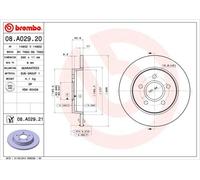 BREMBO 08.A029.20 Disco freno