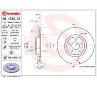 DISCHI + PASTIGLIE KIT FRENO BREMBO ALFA ROMEO 147 - GT 1.9 JTD MJET DIESEL ANT