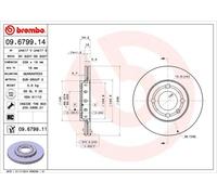 Brembo Disco freno 09679914 Anteriore 239 mm Coppia