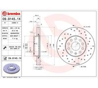 Disco freno BREMBO 0991451X anteriore, perforato, ventilato, perforato, 1 Pezzo