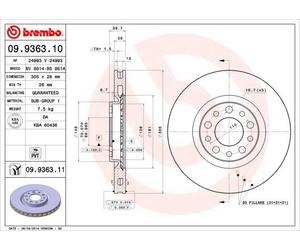 BREMBO Discofreno 09.9363.11