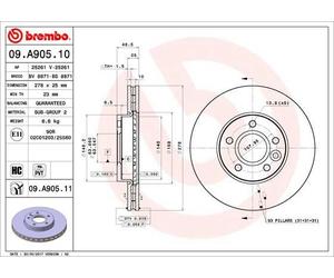 BREMBO Discofreno 09.A905.10