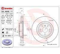 Disco freno BREMBO 09A95611 anteriore, ventilato, altamente carbonizzato, 1 Pezzo