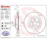 Disco freno BREMBO 09B97011 anteriore, ventilato, altamente carbonizzato, 1 Pezzo