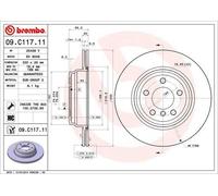 Brembo 09.C117.11 - Disco Freno con Verniciatura UV (Set di 2) - Posteriore