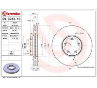 Disco freno BREMBO 09C24310 anteriore, ventilato, 1 Pezzo