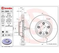 Disco freno BREMBO 09C88211 anteriore, ventilato, altamente carbonizzato, 1 Pezzo