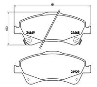 BREMBO Kit Di Freni A Disco Anteriore Per Toyota Verso 1.8 1.6 D-4D