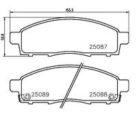 BREMBO Kit pastiglie freni Anteriore per FIAT Fullback Pickup (502, 503) P 54