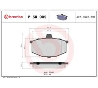 BREMBO Kit pastiglie freni Anteriore per RENAULT 5 (122) P 68 005