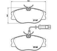 BREMBO Kit Pastiglie Freno a Disco Frontale per Alfa Romeo Ragno 3.0 V6 Gtv