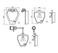 BREMBO Kit Pastiglie Freno a Disco Frontale per Audi A8 4.2 Quattro 2.8 100