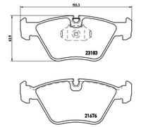 BREMBO Kit Pastiglie Freno a Disco Frontale per BMW X3 3.0d 2.0d 3er Cabriolet