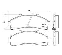 BREMBO Kit Pastiglie Freno a Disco Frontale per Ford USA Explorer 4.0 V6 4WD