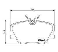 BREMBO Kit Pastiglie Freno a Disco Frontale per Mercedes-Benz Saloon 230 E Gatto