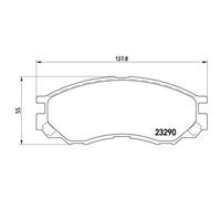 BREMBO Kit Pastiglie Freno a Disco Frontale per Mitsubishi L 200 2.5 Td 4WD